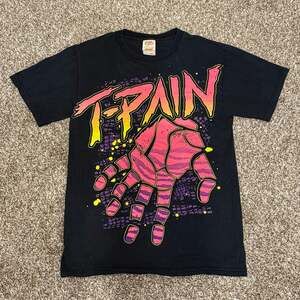 Vintage T-Pain Neon Zebra Graphic Rap Tee - Fruit of the Loom Heavy Cotton